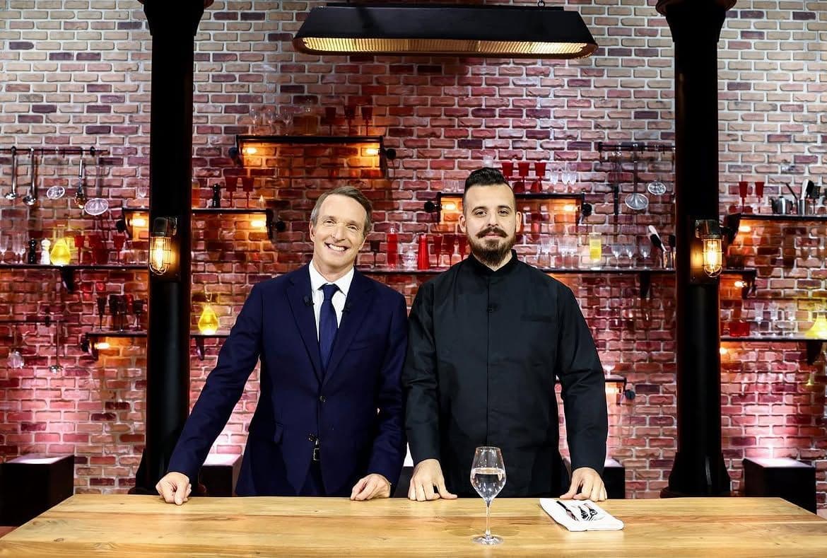 Adrien Cachot et Stéphane Bern
