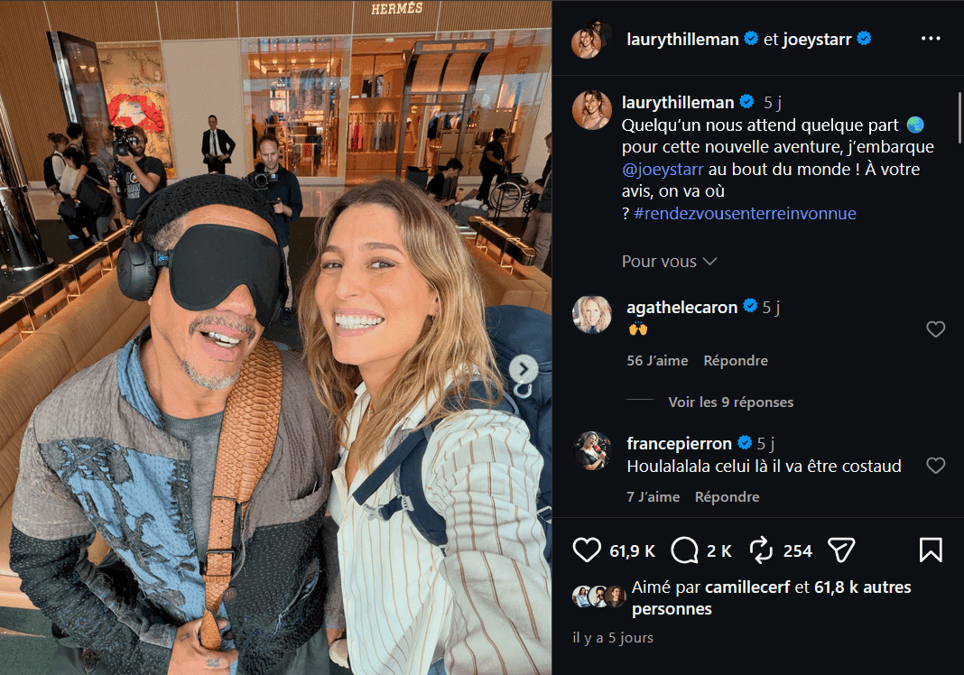 Rendez-vous en terre inconnue : Joey Starr prochain invité de Laury Thilleman sur France 2 