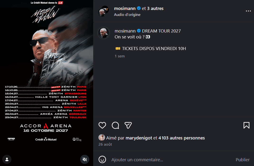 Mosimann nouveau directeur de la "Star Academy"... mais en concert le samedi 17 octobre 