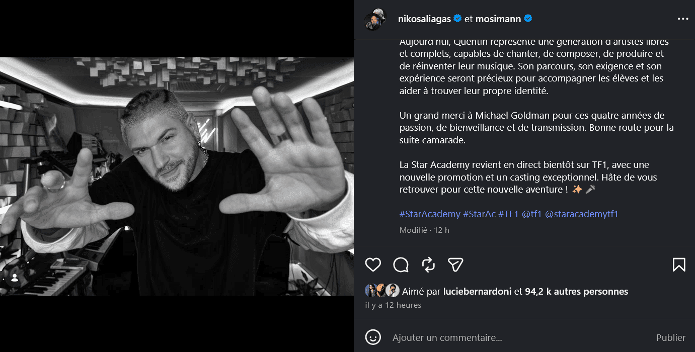 "Star Academy" : la bourde de Nikos Aliagas n'est pas passée inaperçue