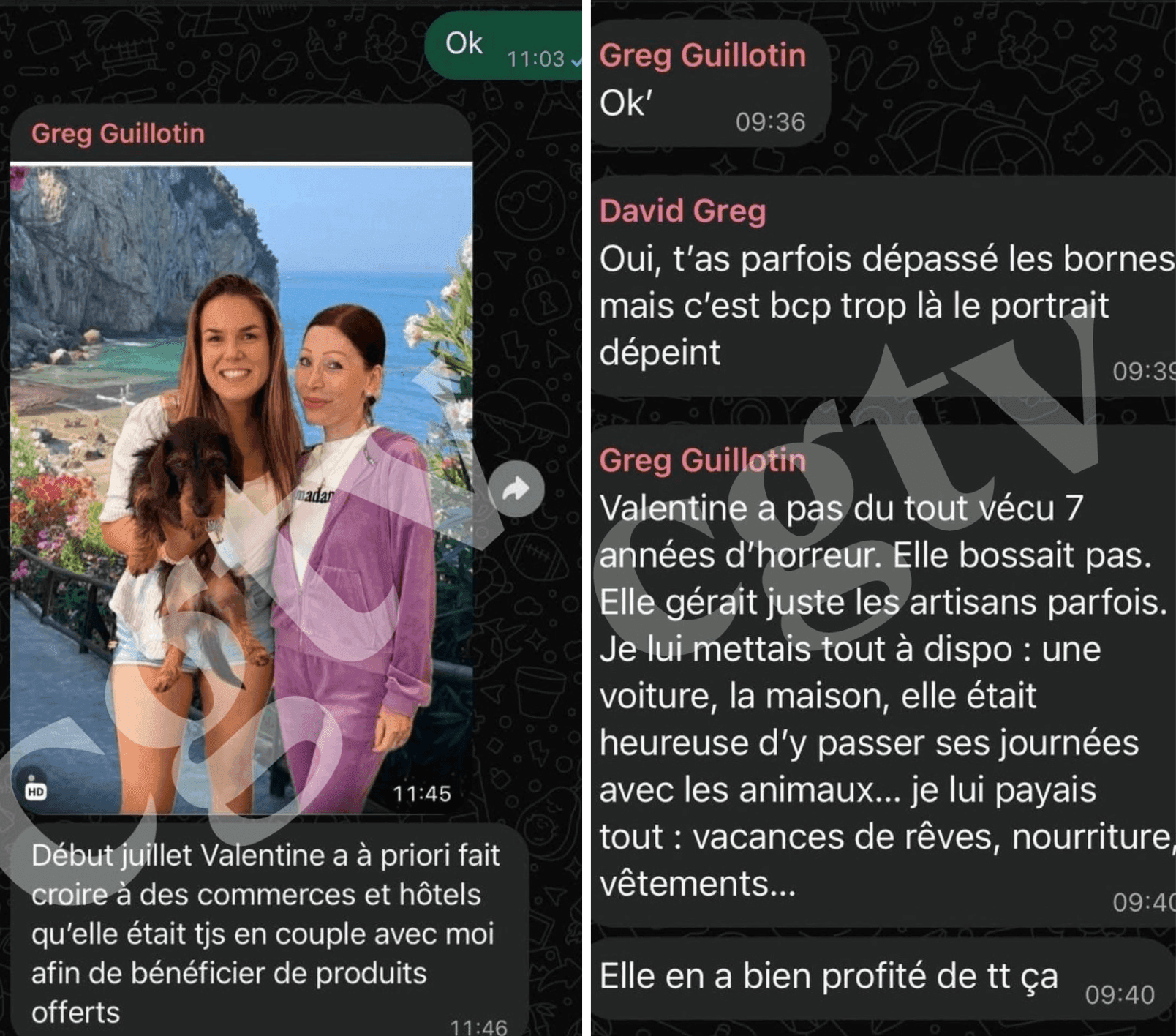 Greg Guillotin énumère les défauts de son ex-compagne