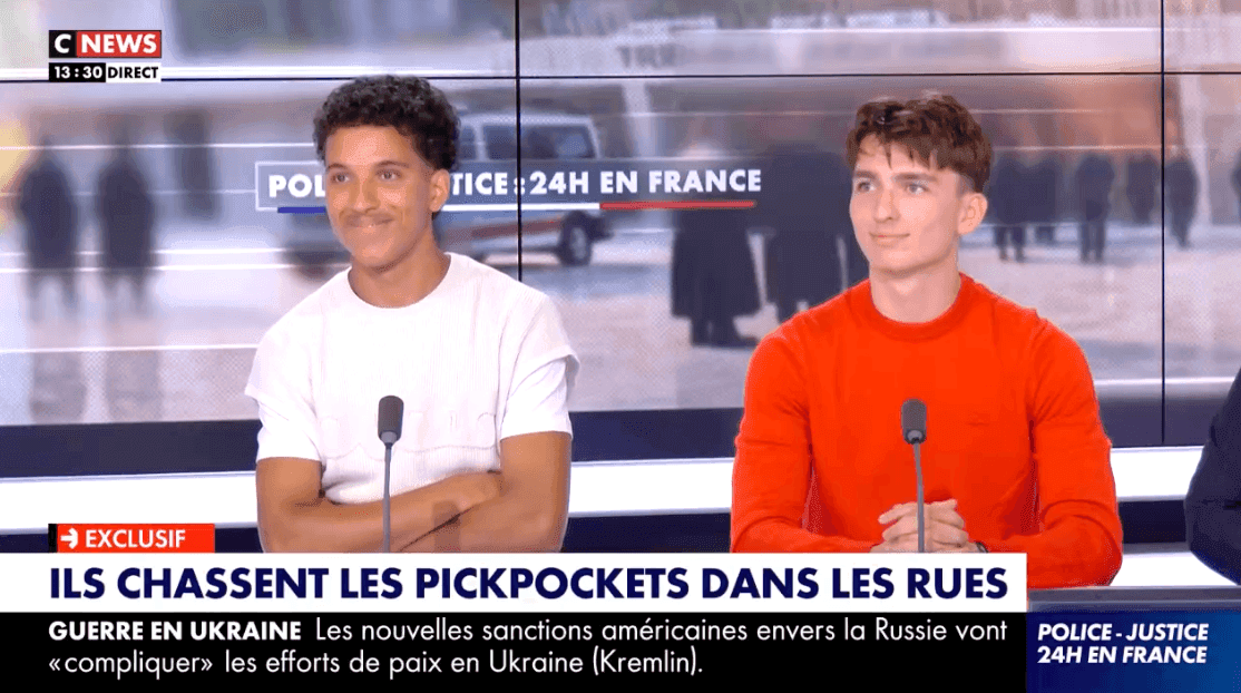 Gabiche et Rodav sur le plateau de "Police Justice 24h en France" sur CNews.