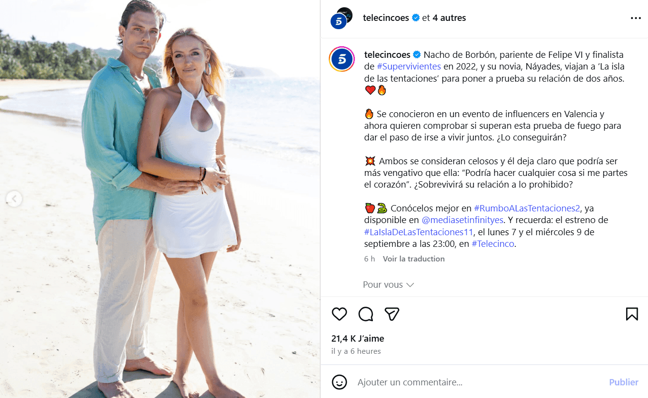 "L'île de la tentation" : un cousin du roi d'Espagne se lance dans l'aventure