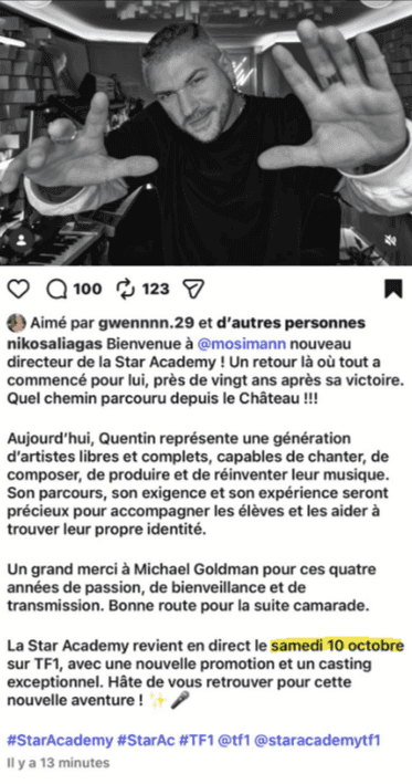 "Star Academy" : la bourde de Nikos Aliagas n'est pas passée inaperçue