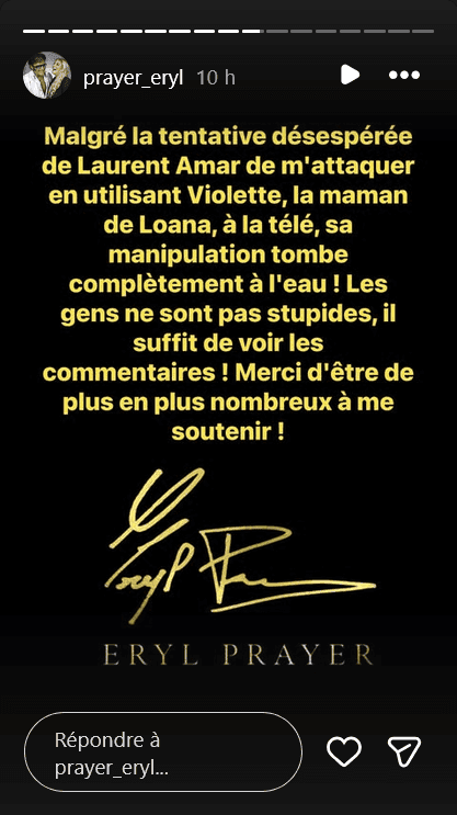 Violette, la maman de Loana, annonce avoir porté plainte contre Eryl Prayer