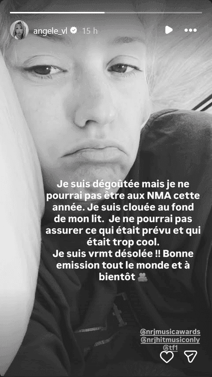 "Je suis dégoutée" : après avoir annulé sa participation aux NRJ Music Awards, Angèle prend la parole