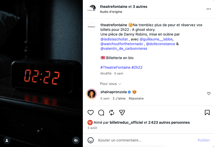 "2:22 A Ghost Story" : pour ses premiers pas au théâtre, Louane joue à se faire peur