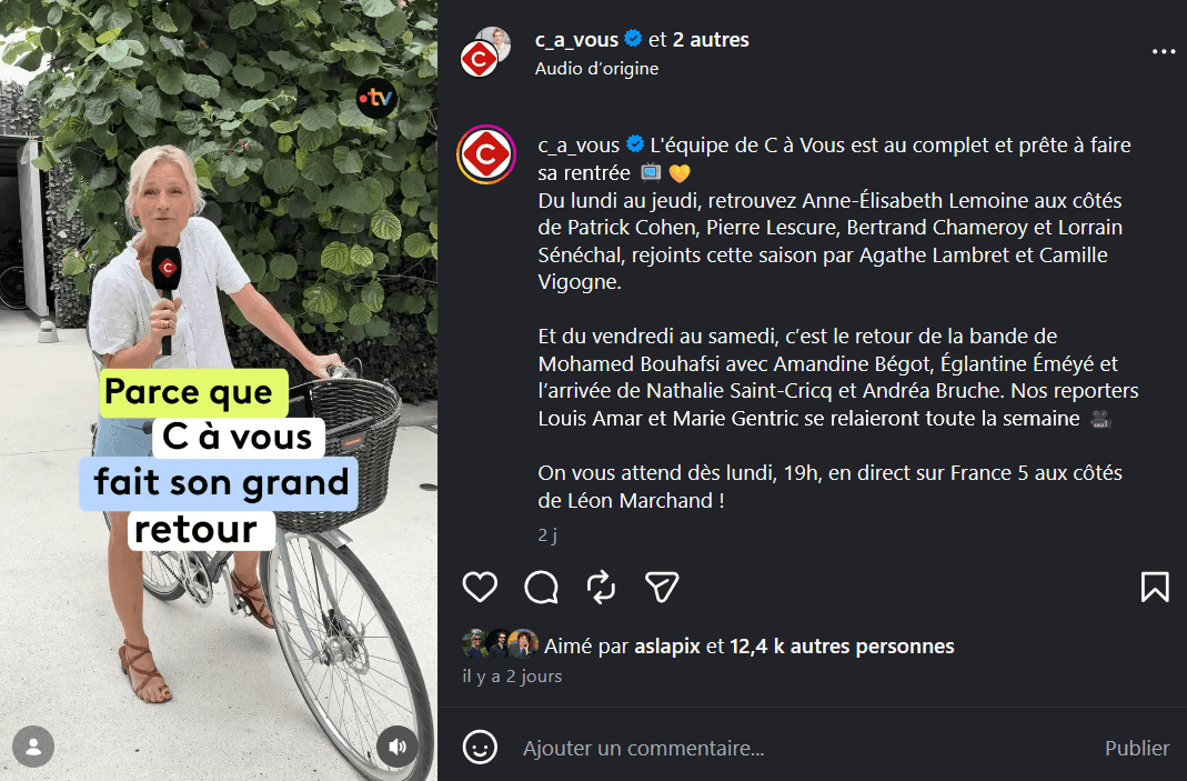 "Sa place est convoitée" : Anne-Elisabeth Lemoine vit-elle sa dernière saison à "C à vous" ?