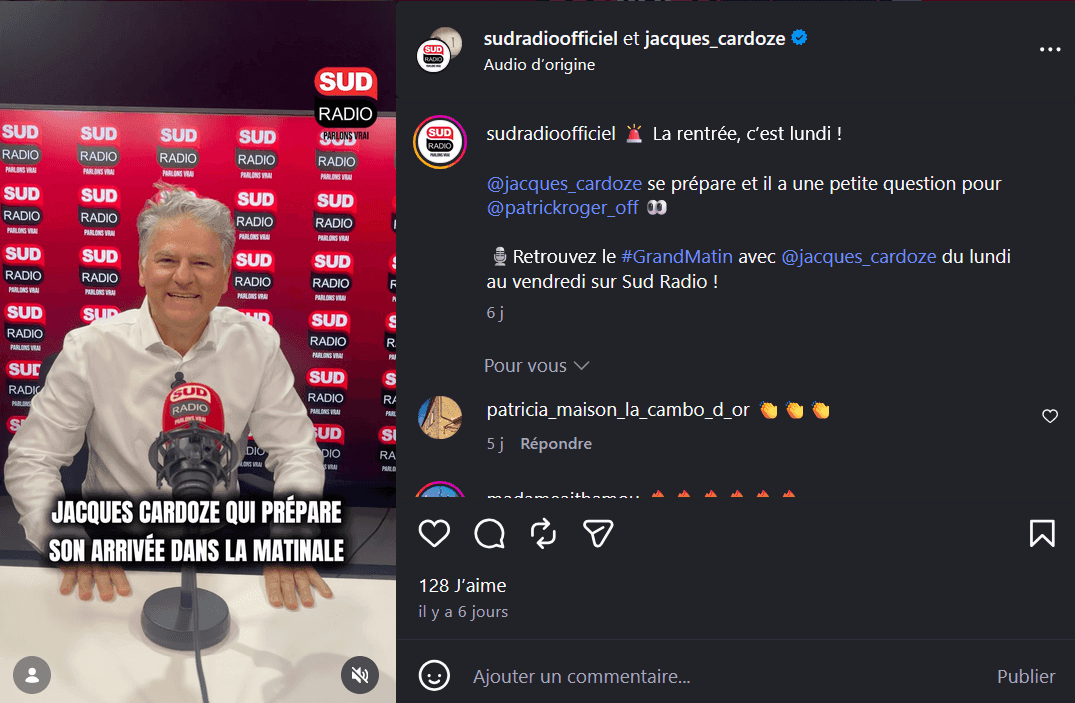 "J'en garde un bon souvenir mais..." : Jacques Cardoze (Sud Radio) regretterait-il son expérience dans "TPMP" ?