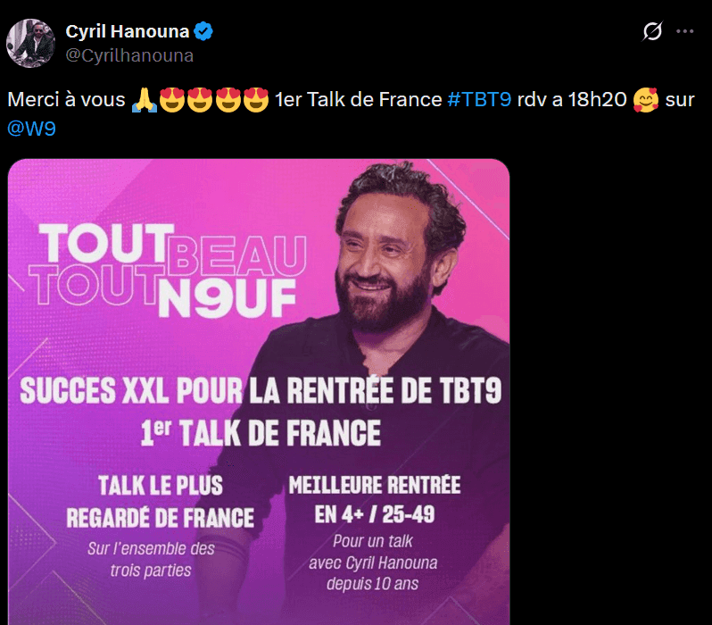 "Tout beau, tout fun" : pour la rentrée, Cyril Hanouna change le nom de son émission sur Fun Radio