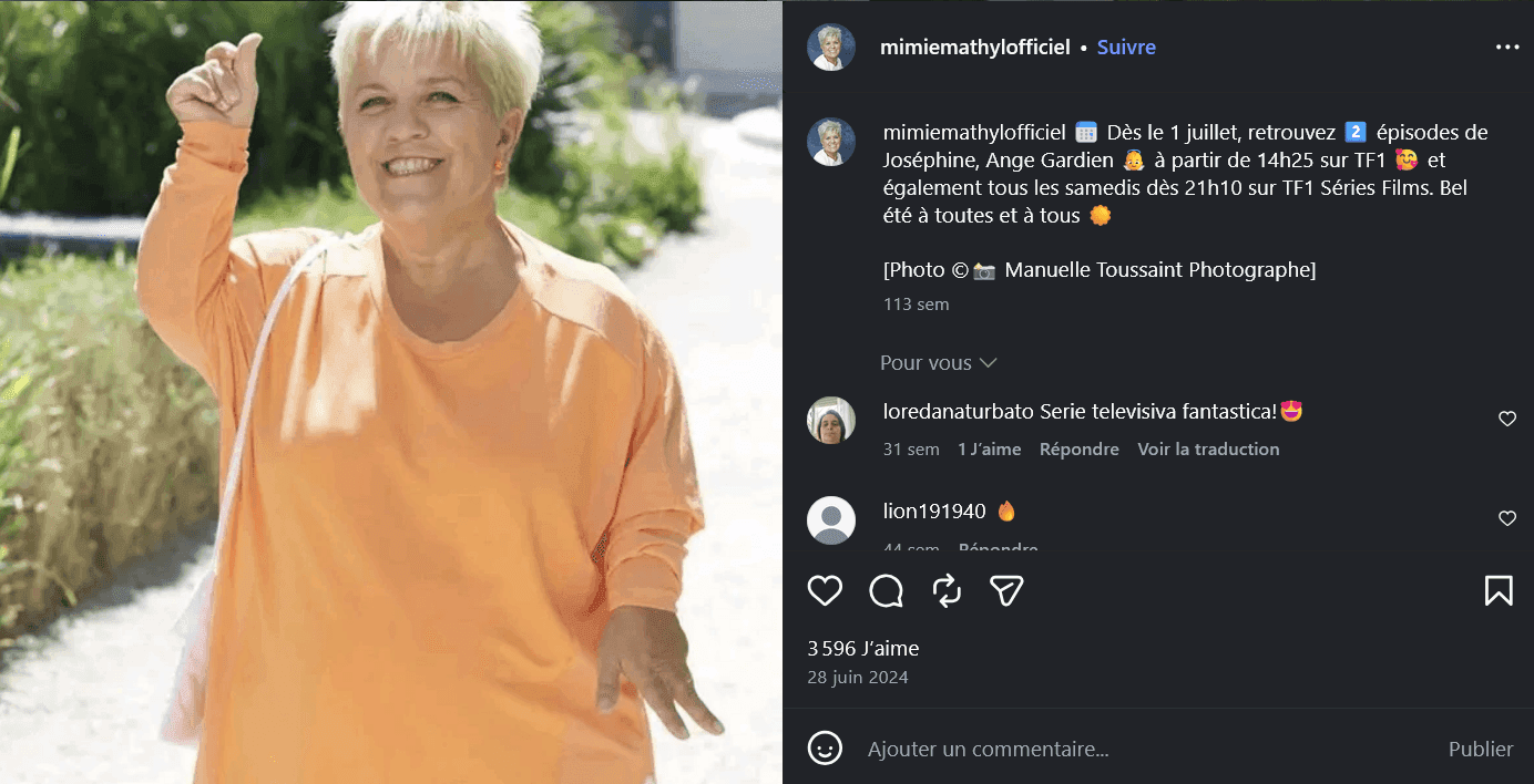 Mimie Mathy confirme à demi-mots la fin de "Joséphine, ange gardien" mais demande un épisode de fin : "Terminer sur une note optimiste"