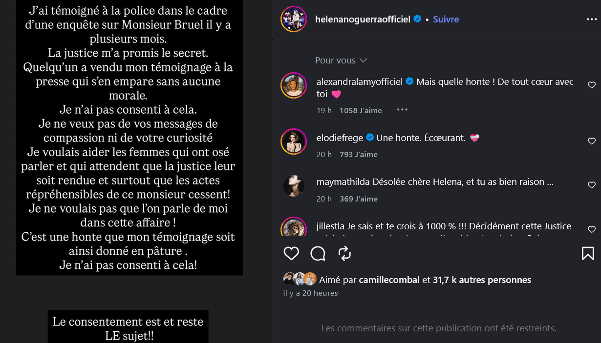 "C'est une honte" : Helena Noguerra folle de rage après la divulgation de son nom dans l'affaire Patrick Bruel