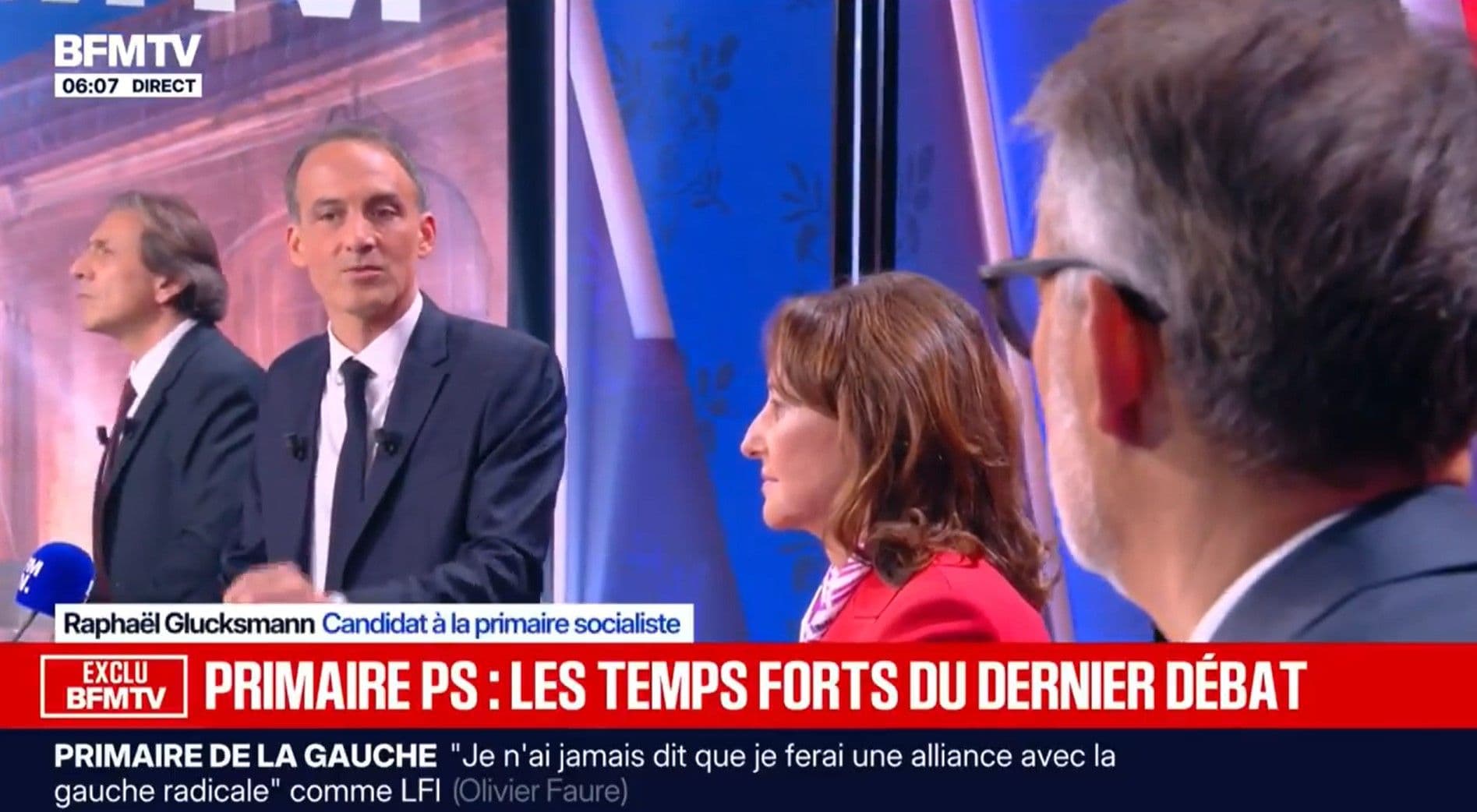 Raphaël Glucksmann répond à Ségolène Royal lors du 3e débat de la primaire socialiste.