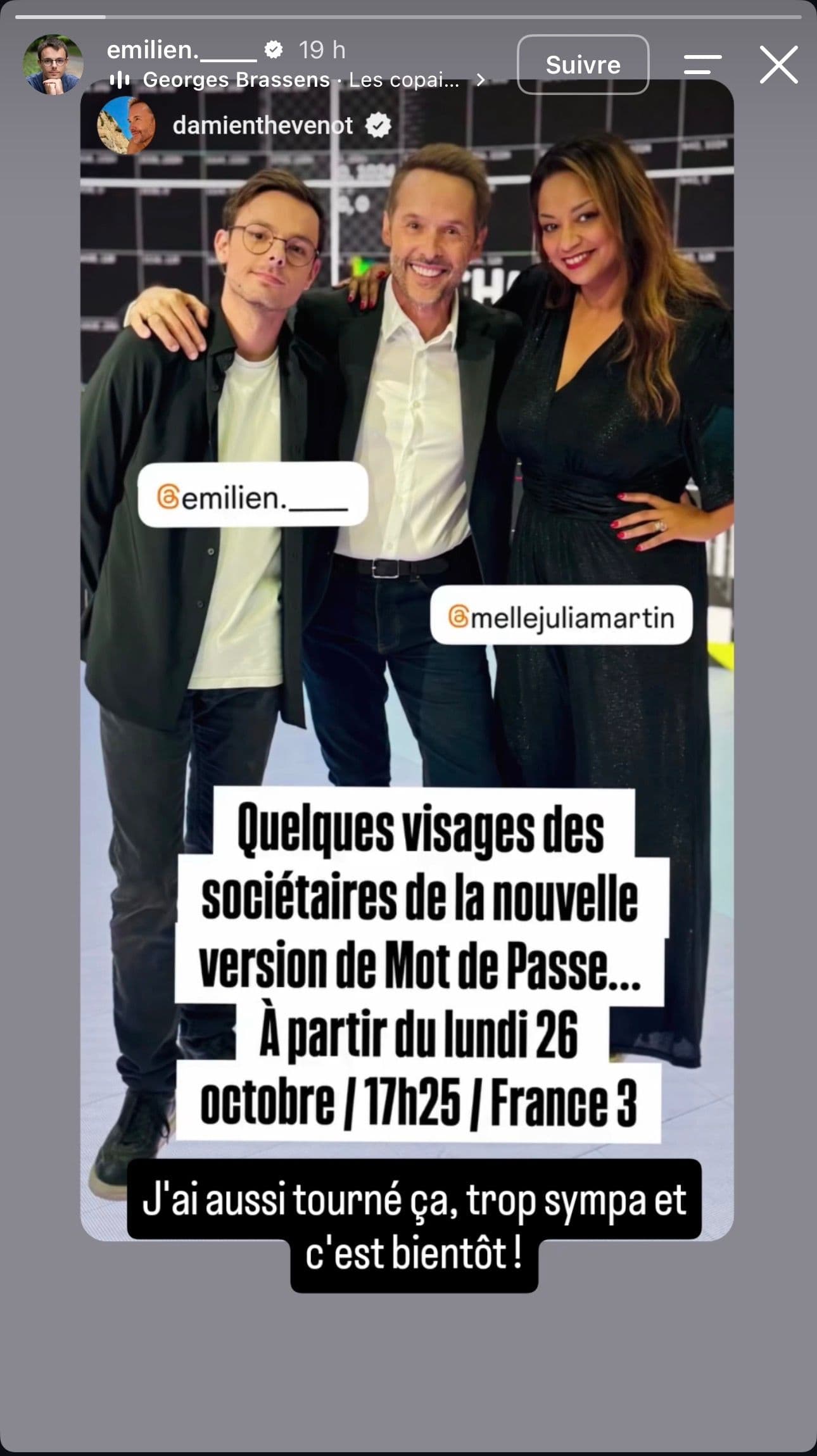 Émilien, champion des 12 coups de midi, rejoint "Mot de Passe" aux côtés de Damien Thévenot