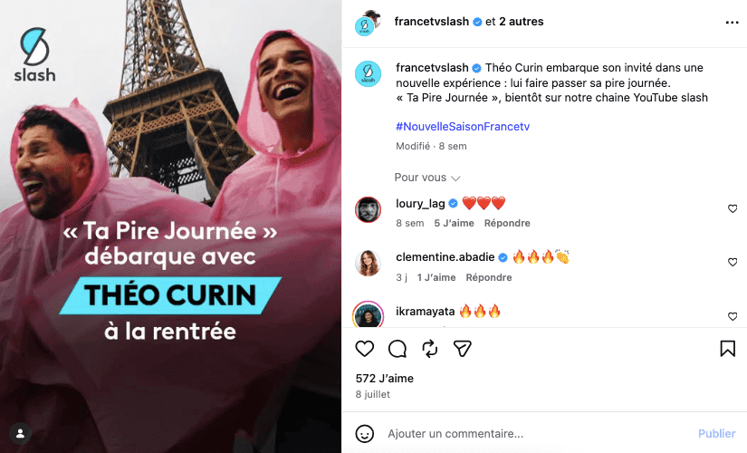 "Ta pire journée ?!" : Théo Curin lance un nouveau divertissement pour Slash